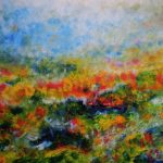 Abstraktes Gemälde 80/100 cm. Armin Hille