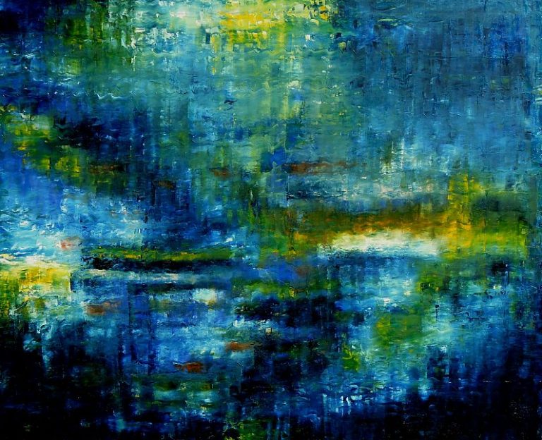 Abstraktes Öl-Gemälde 79/80 cm. Armin Hille