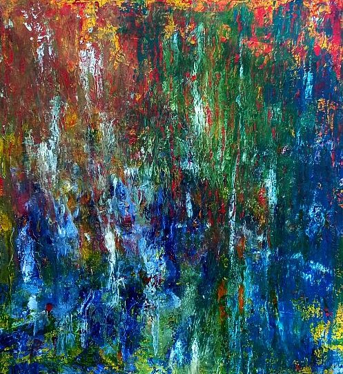 Abstraktes Öl-Gemälde 70/80 cm. Armin Hille