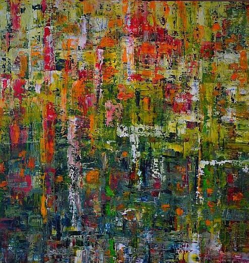 Abstraktes Öl-Gemälde 70/80 cm. Armin Hille