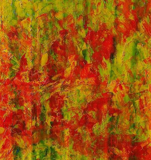 Abstraktes Öl-Gemälde 70/80 cm. Armin Hille