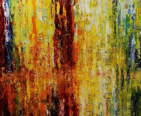 Abstraktes Öl-Gemälde 70/80 cm. Armin Hille