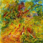 Abstraktes Gemälde 70/80 cm. Armin Hille