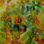 Abstraktes Gemälde 70/80 cm. Armin Hille