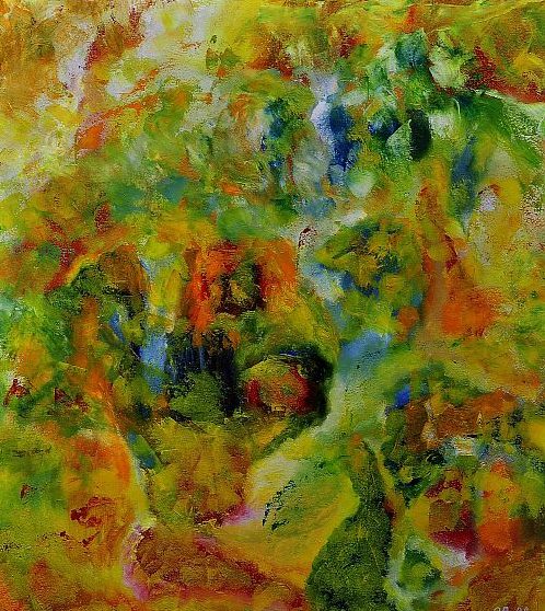 Abstraktes Öl-Gemälde 70/80 cm. Armin Hille