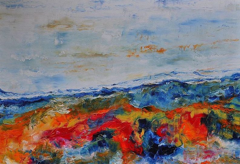 Abstraktes Öl-Gemälde 60/80 cm. Armin Hille