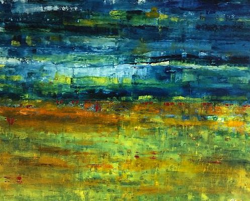 Abstraktes Öl-Gemälde 70/80 cm, Armin Hille