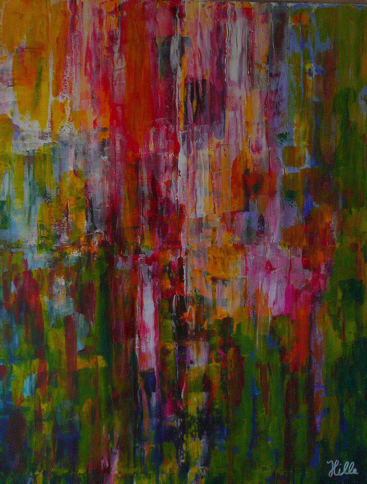 Abstraktes Gemälde, Acryl auf Leinwand, 80 x 100 cm