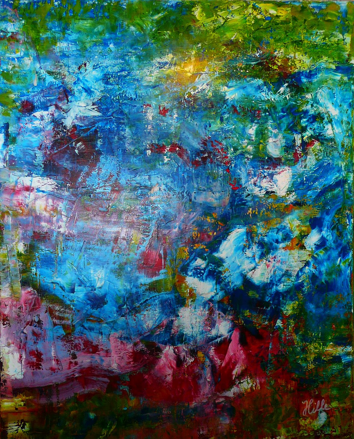 Acryl-Gemälde 80 cm x 100 cm auf Leinwand mit Keilrahmen. 1600.- EUR