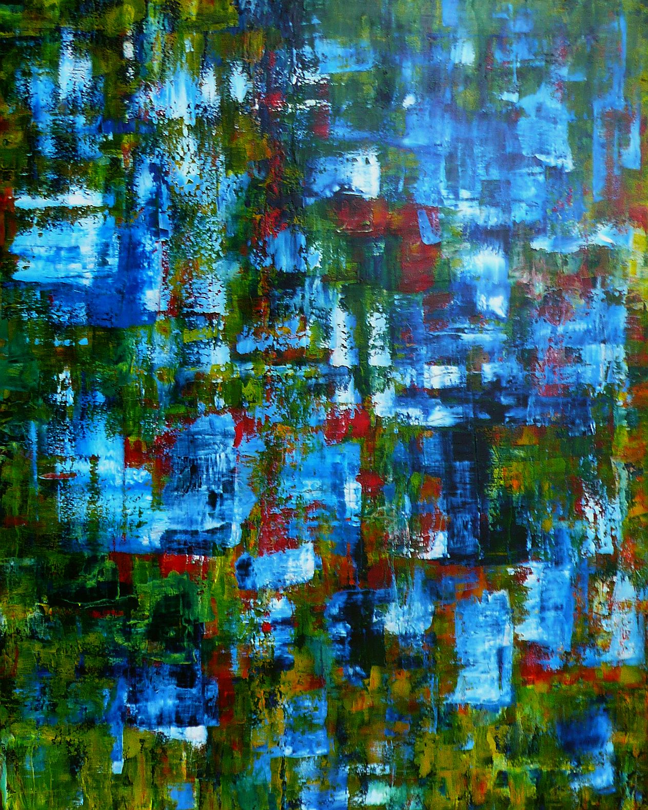Abstraktes Öl-Gemälde 80 cm x 100 cm.